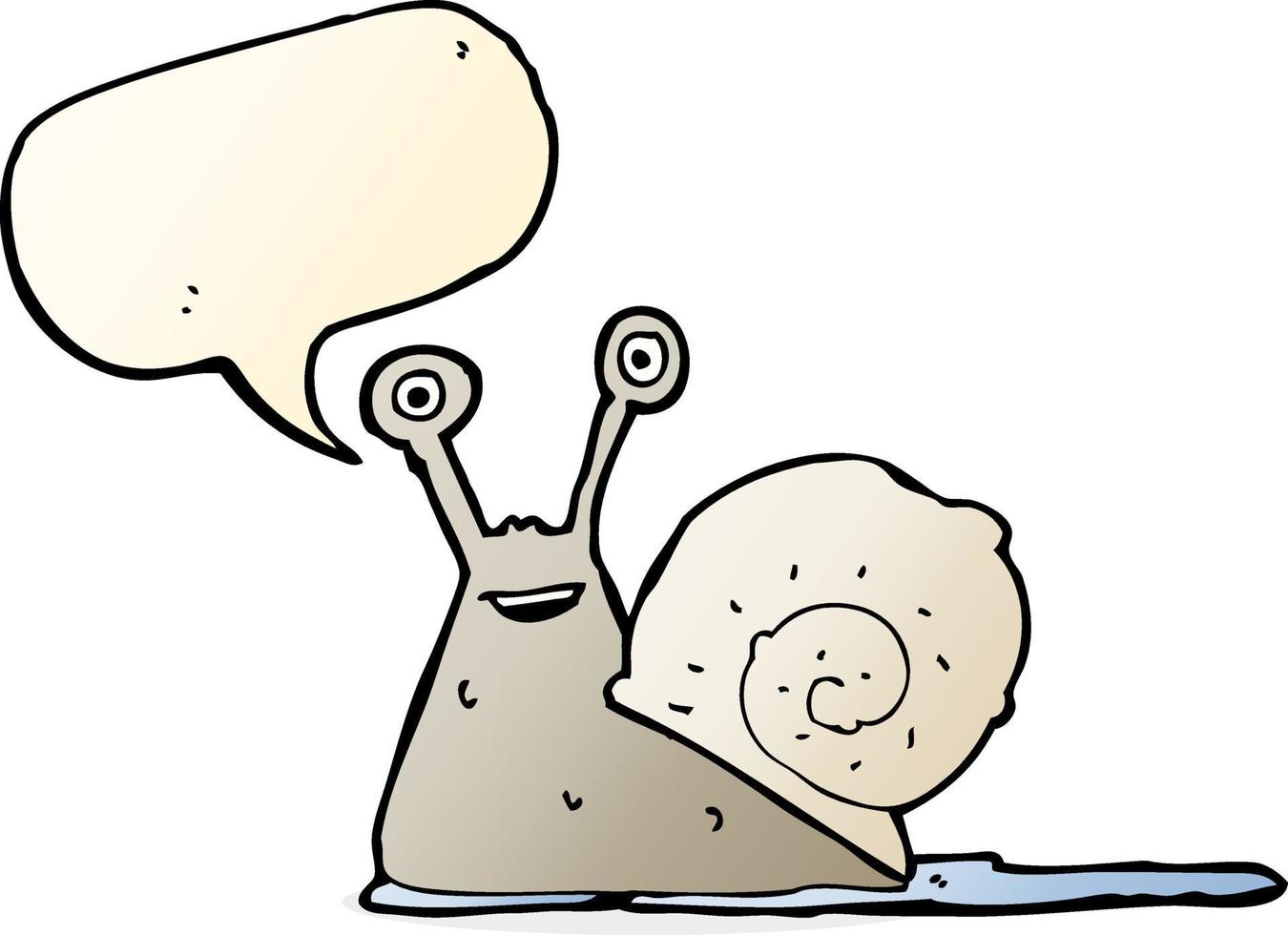 cartoon snail with speech bubble 12308123 Vector Art at Vecteezy