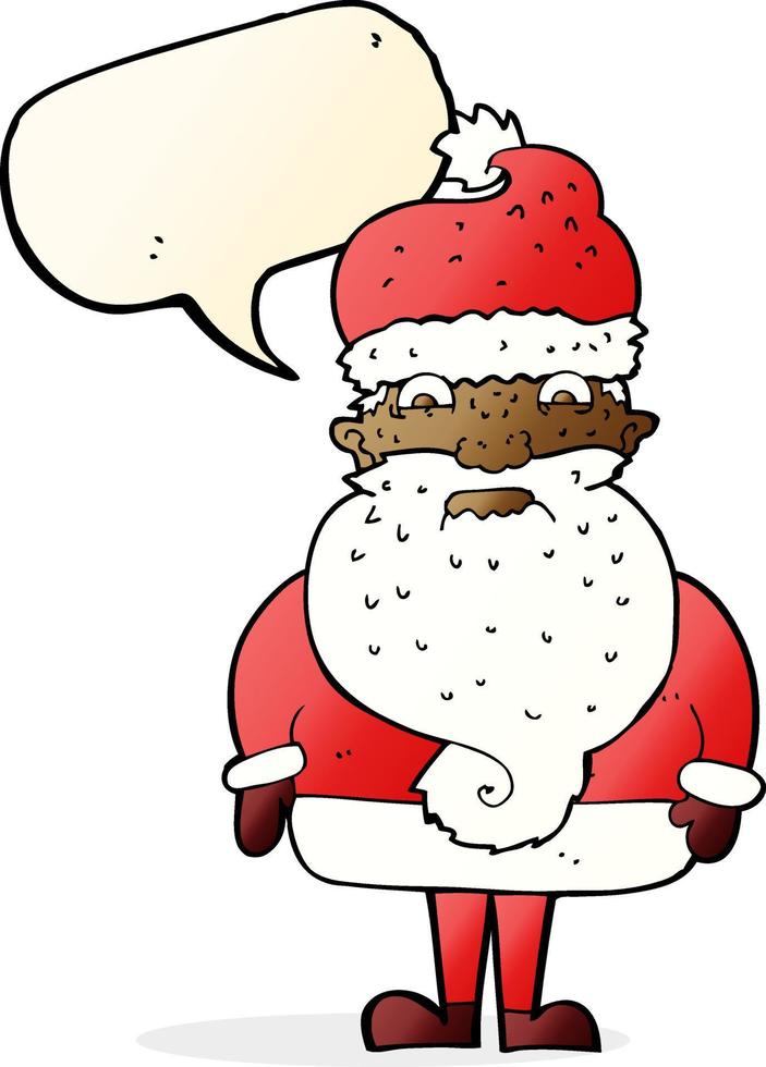 cartoon grumpy santa claus with speech bubble 12308232 Vector Art at ...