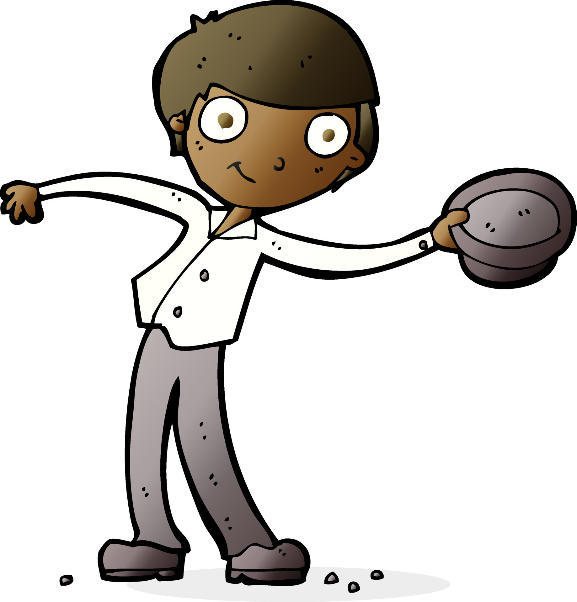 cartoon man tipping hat 12308430 Vector Art at Vecteezy