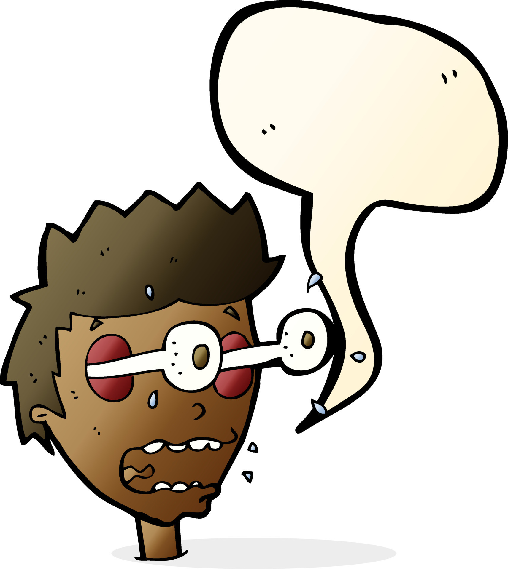 cartoon surprised man with eyes popping out with speech bubble 12308452