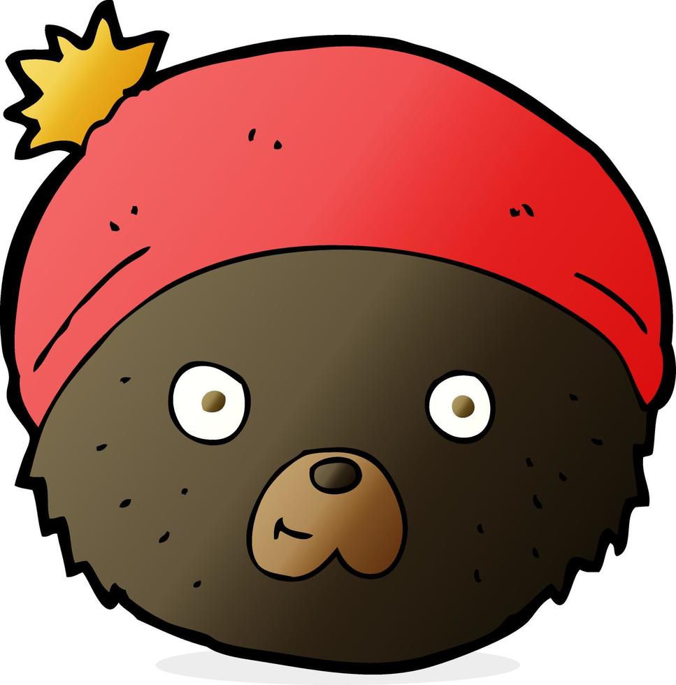 cartoon teddy bear face vector