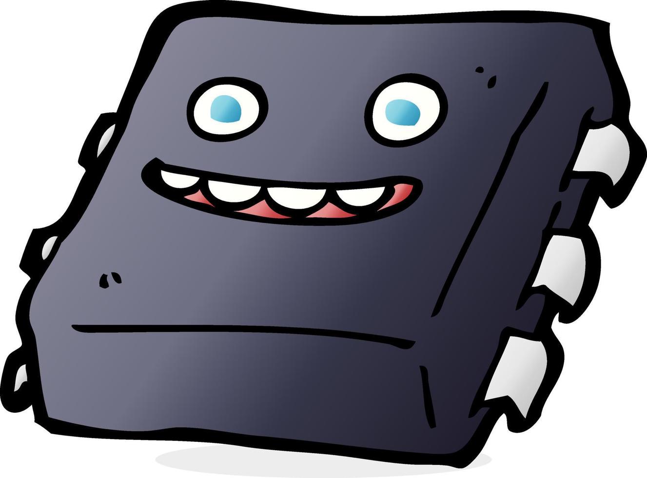 chip de computadora de dibujos animados vector