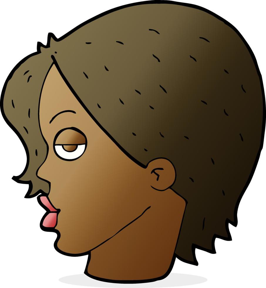 cartoon woman raising eyebrow vector