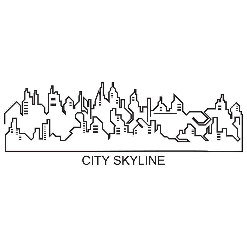 City silhouette skyline illustration design. City landscape Panorama building vector