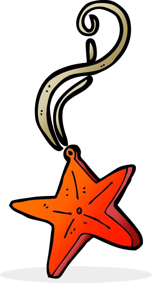 cartoon magic star necklace vector