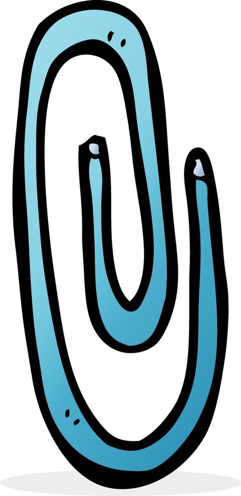 cartoon red paperclip vector