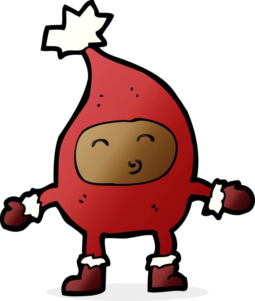 cartoon funny christmas character vector