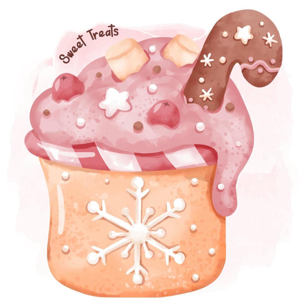 Christmas Series Ice Cream and Cookies vector