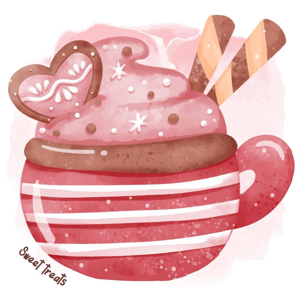 Christmas Series Ice Cream and Cookies vector
