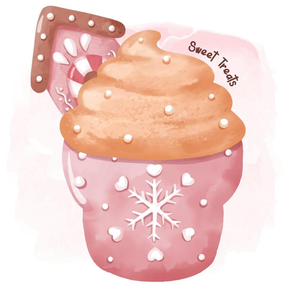 Christmas Series Ice Cream and Cookies vector