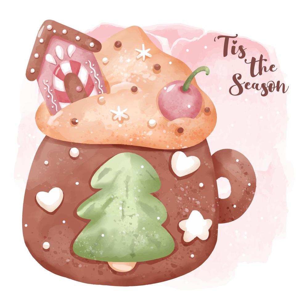 Christmas Series Ice Cream and Cookies vector