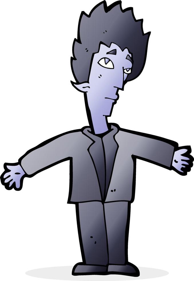 cartoon vampire man vector