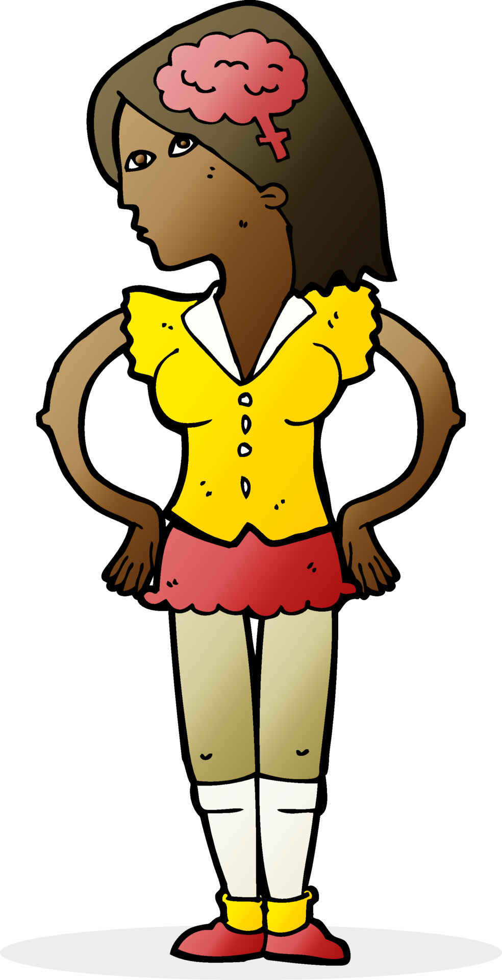 cartoon intelligent woman 12309110 Vector Art at Vecteezy