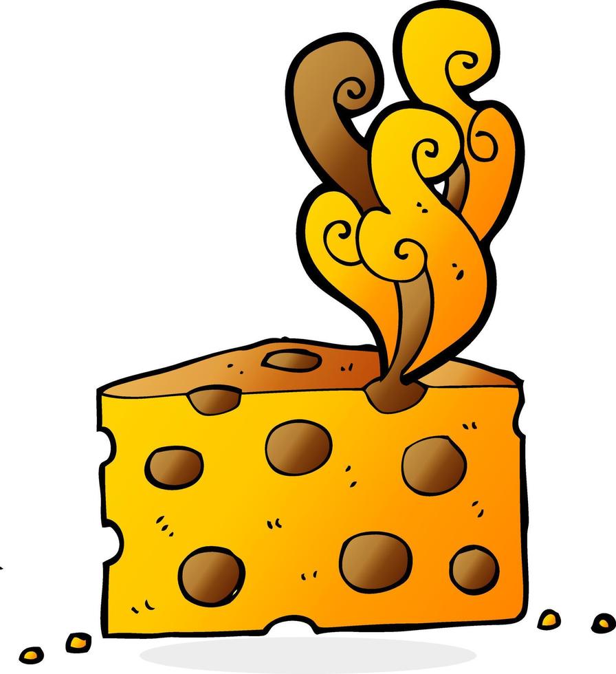cartoon smelly cheese vector
