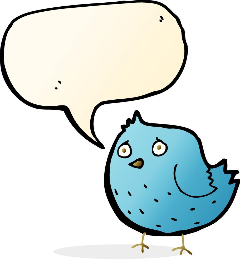 cartoon bird with speech bubble vector