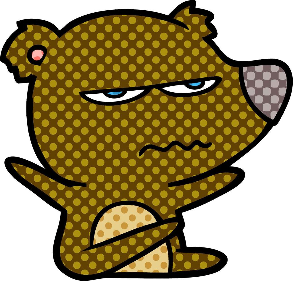 angry bear cartoon vector