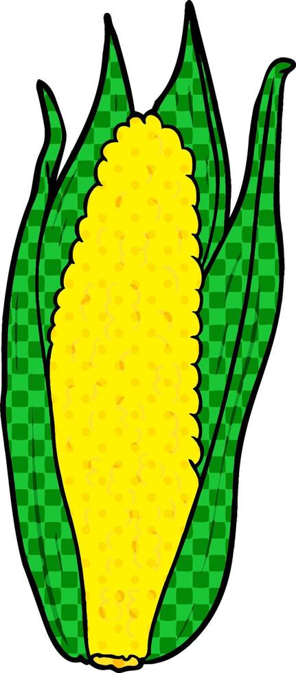 cartoon organic corn vector