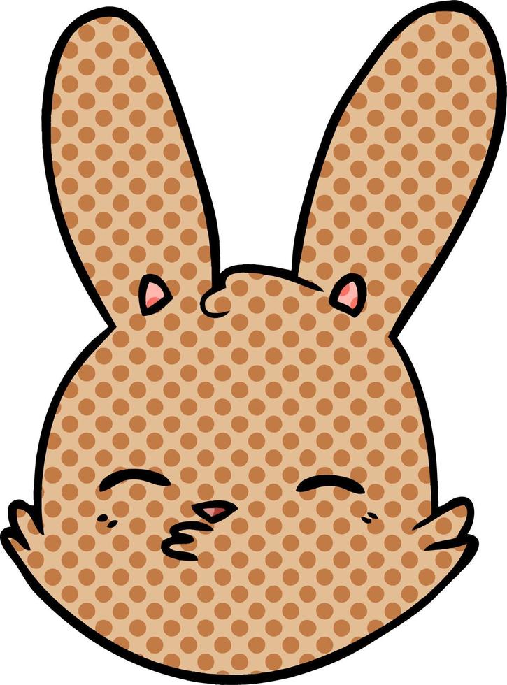 cartoon bunny face considering vector