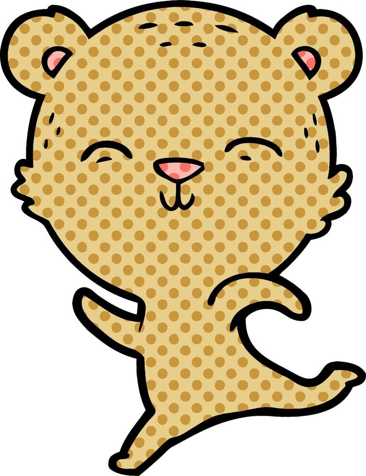 happy cartoon bear vector