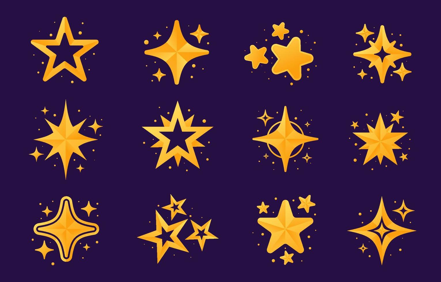 Star Gold Gradient Icon vector