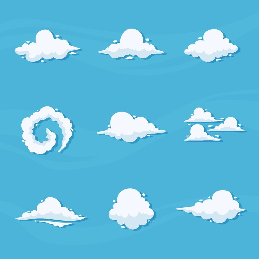 Cloud Icon Set Template vector