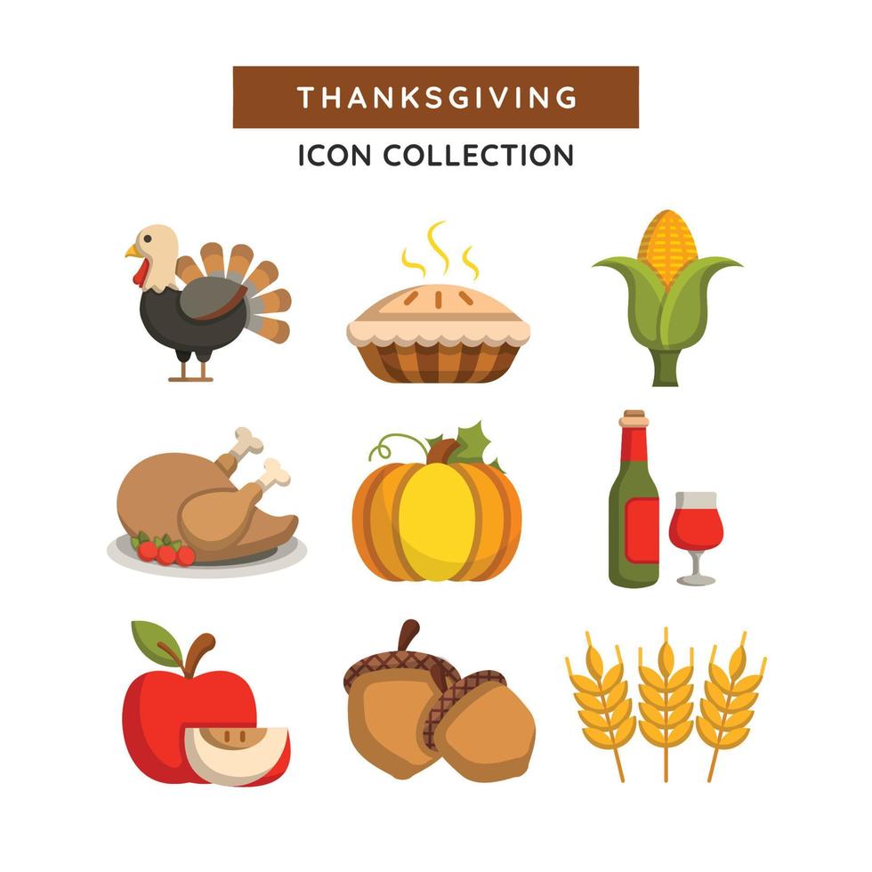 Most Delicacies And Drinks Available During Thanksgiving vector