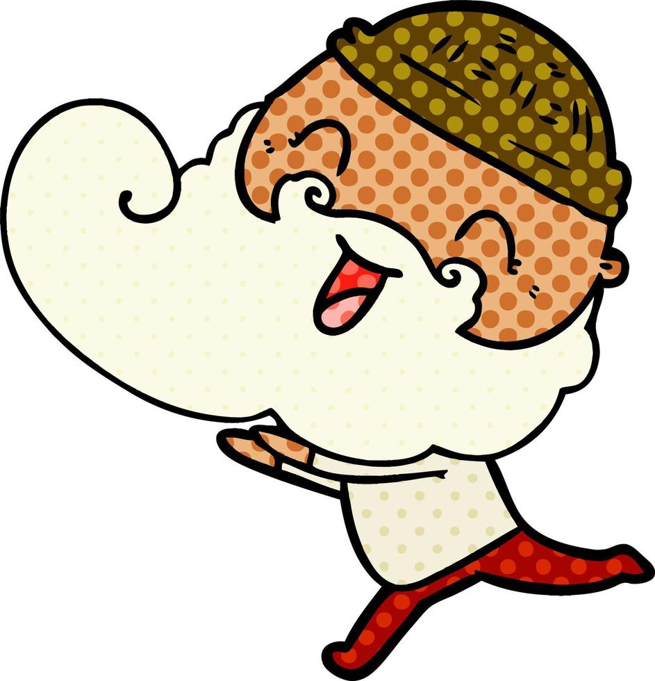 happy bearded man vector