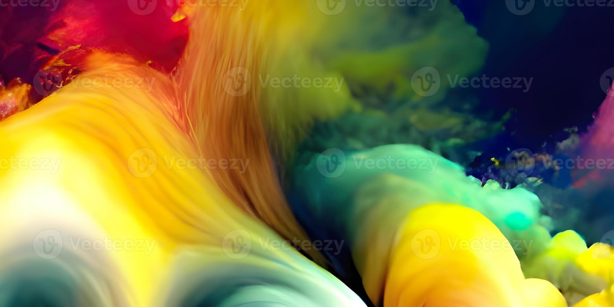 Abstract colorful oil painting on canvas. Semi- abstract image of flowers, Hand drawn brush stroke, oil color paintings. Modern art oil paintings for background photo