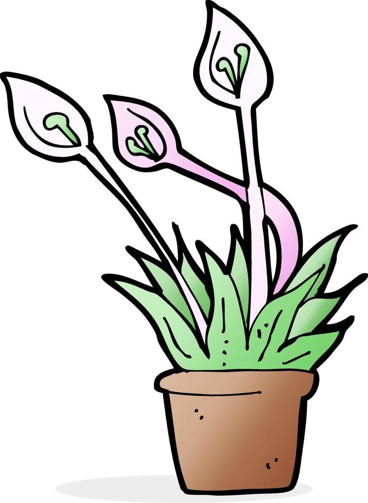 planta de orquídea de dibujos animados vector