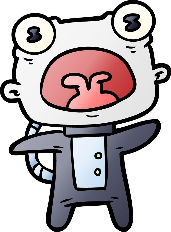 cartoon weird alien communicating vector