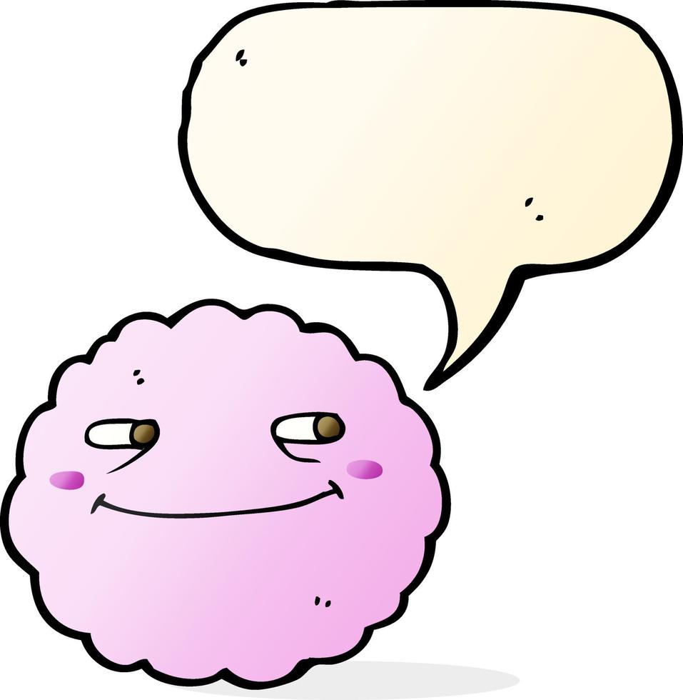 cartoon happy cloud with speech bubble vector