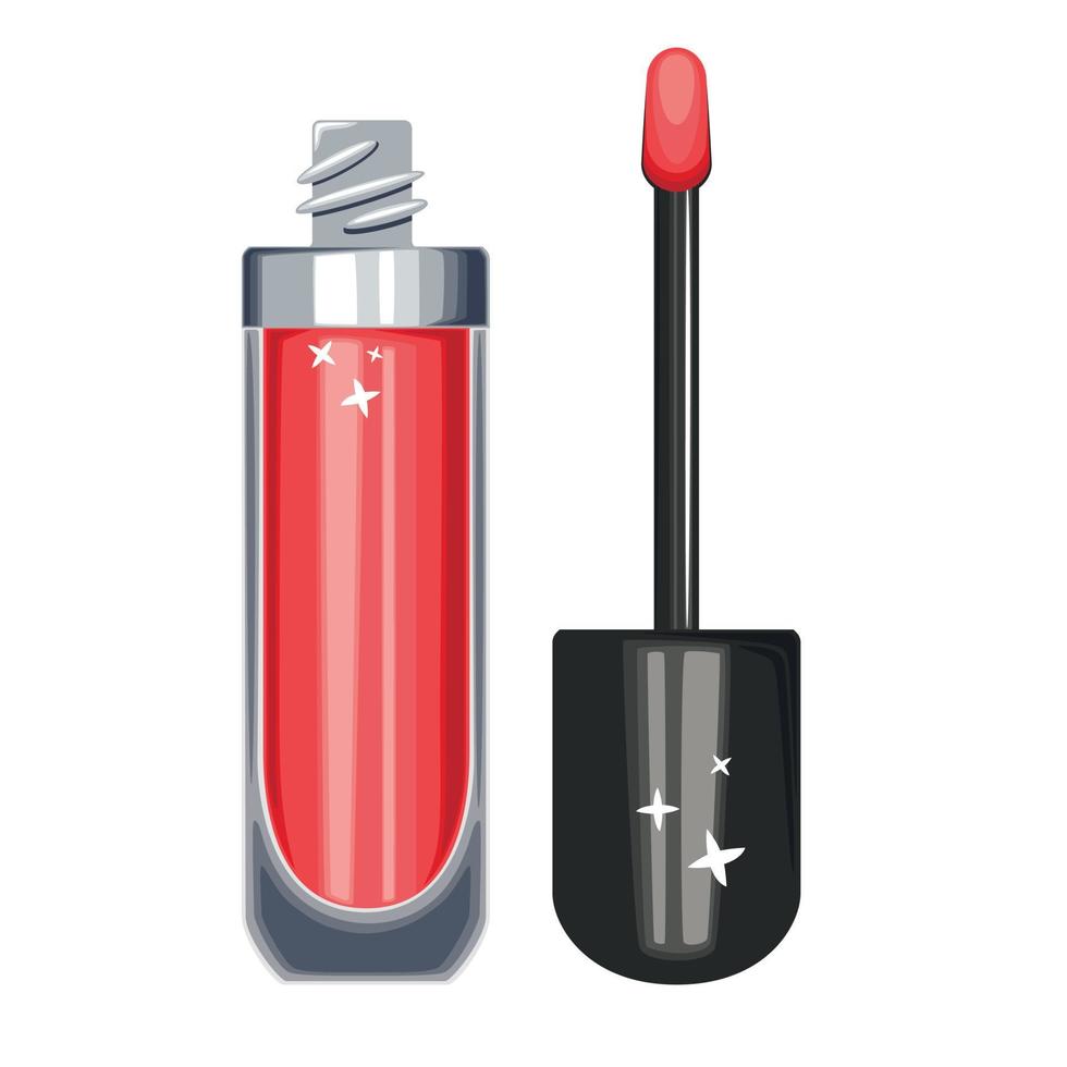 Realistic lip gloss isolated, lipstick woman make up vector