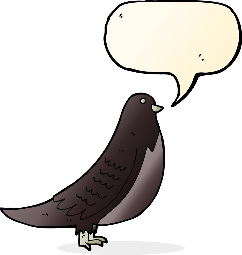cartoon bird with speech bubble vector