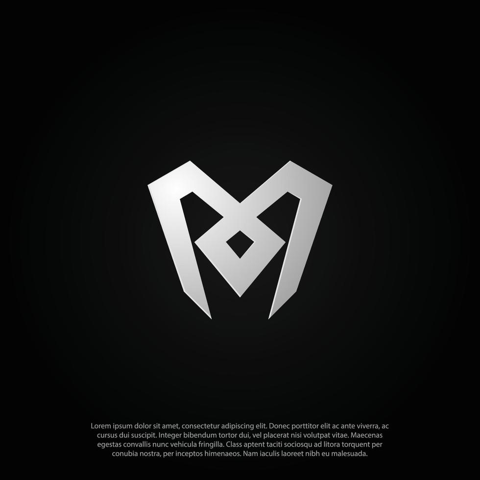 innovative creative masculine and modern initial M logo design vector