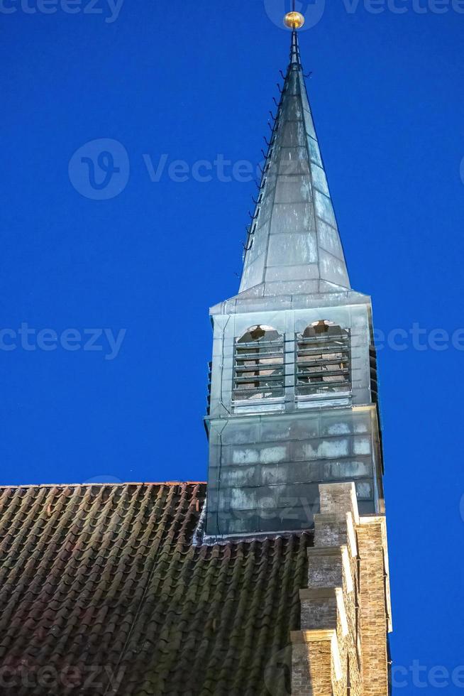 roof of the church in the evening photo