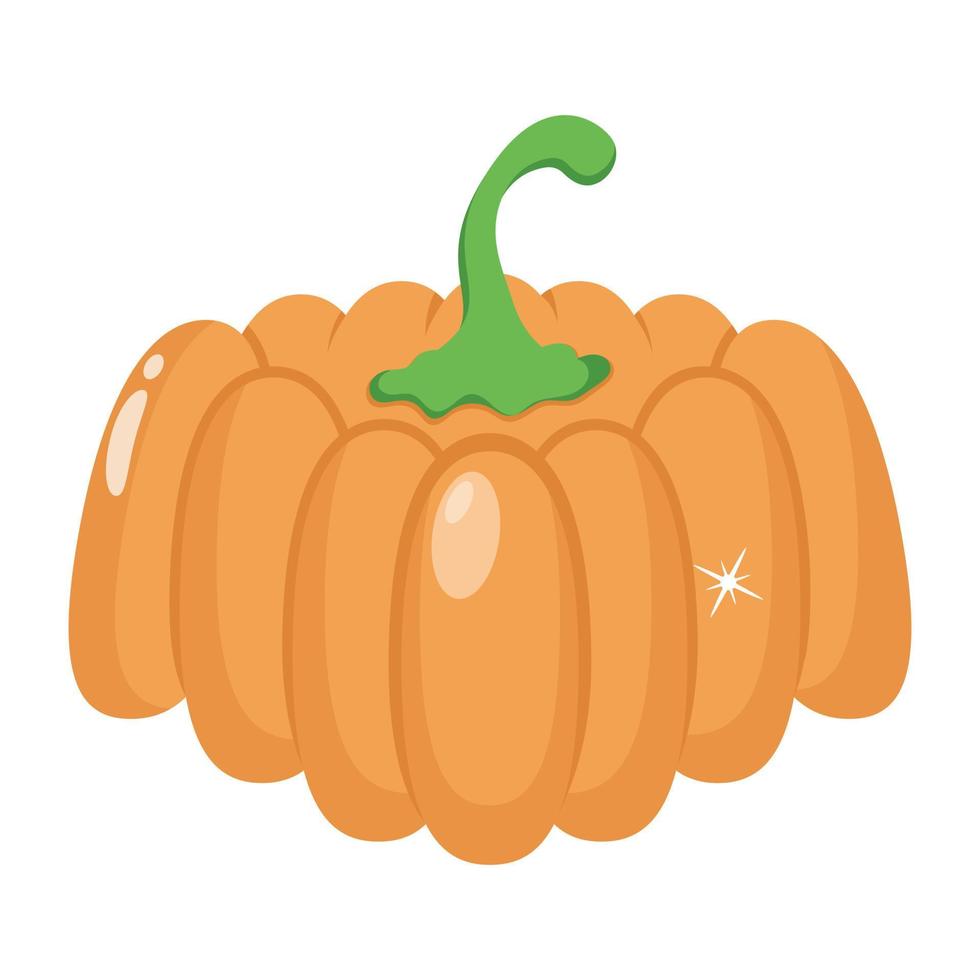 A pumpkin flat editable icon vector