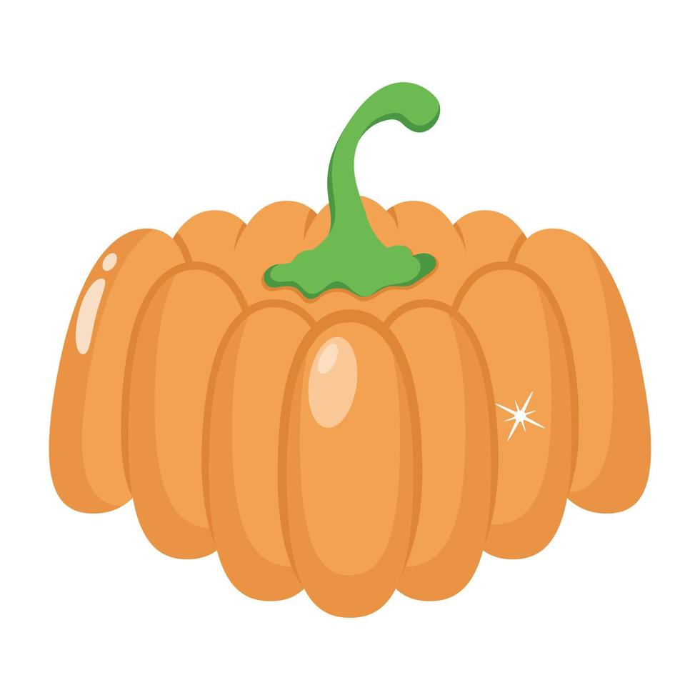 un icono editable plano de calabaza vector