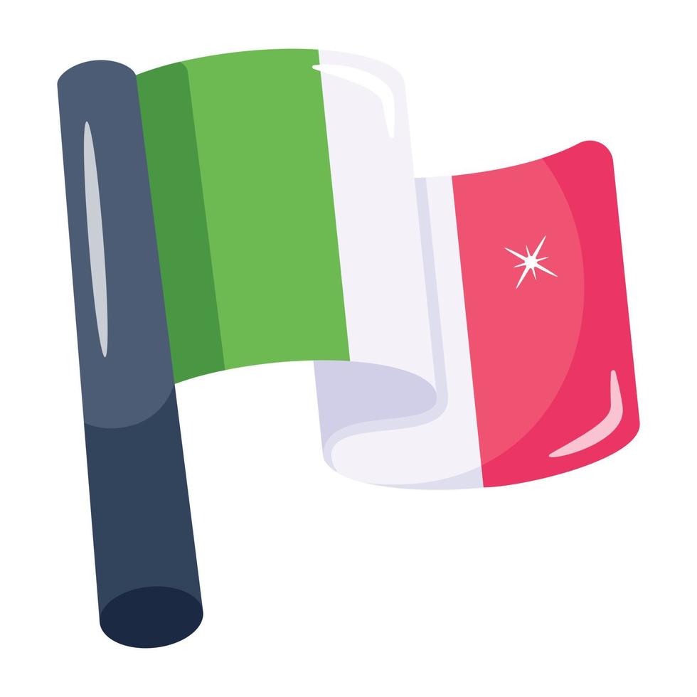 Mexico flag icon in modern vector