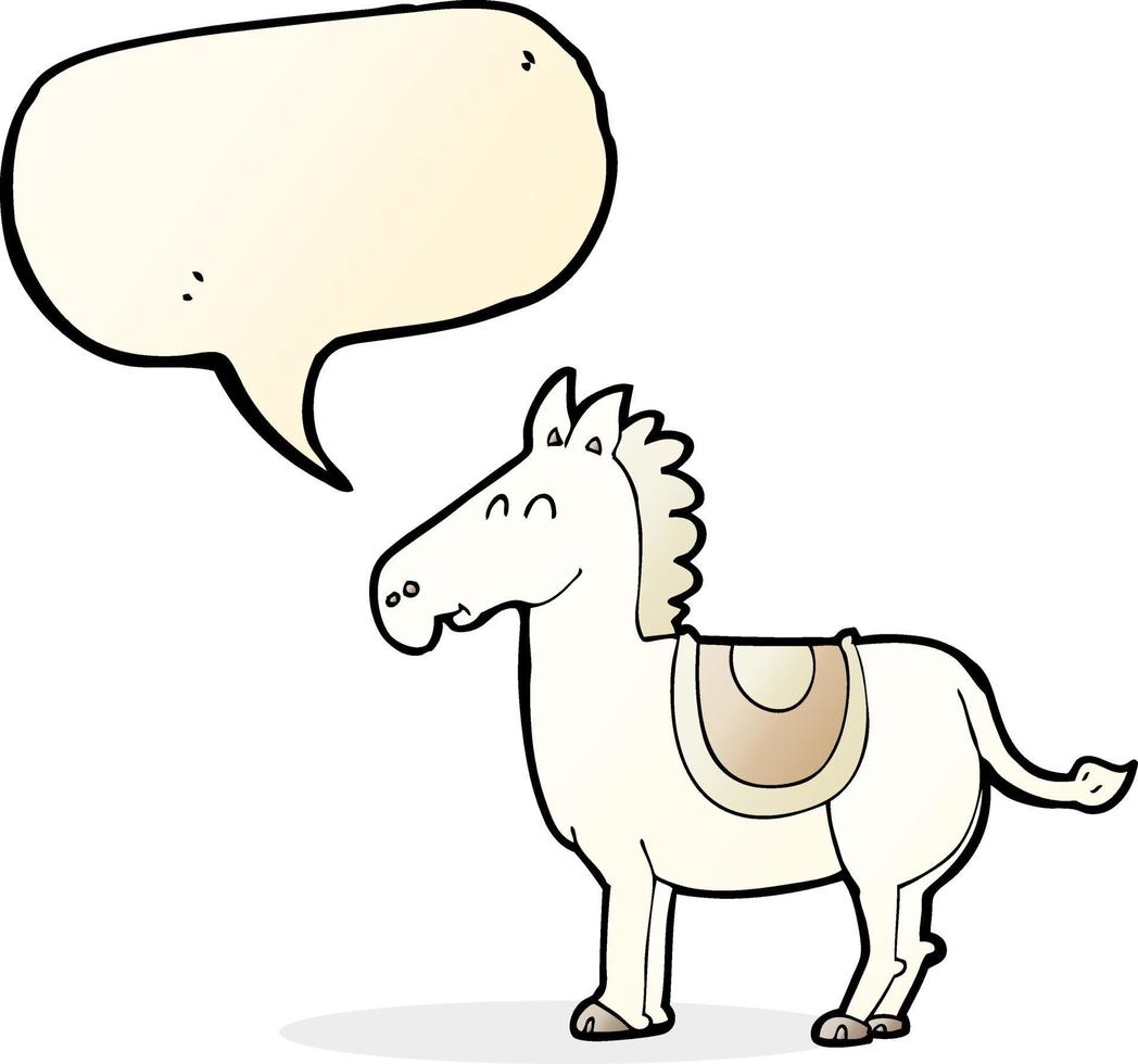 cartoon donkey with speech bubble vector