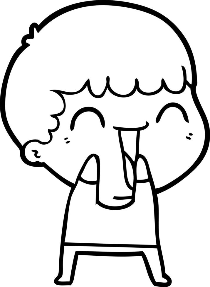 cartoon happy man vector
