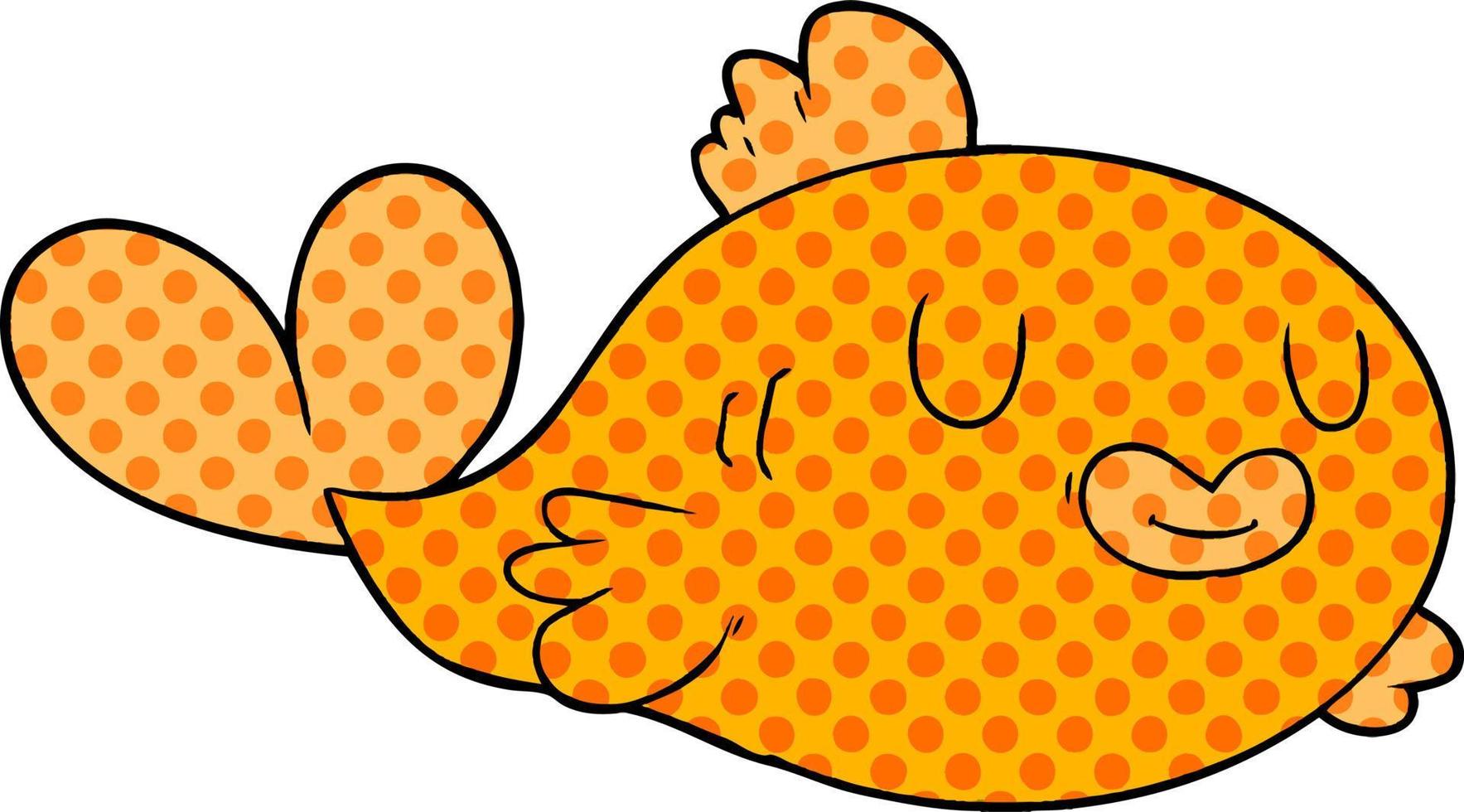 happy cartoon fish vector
