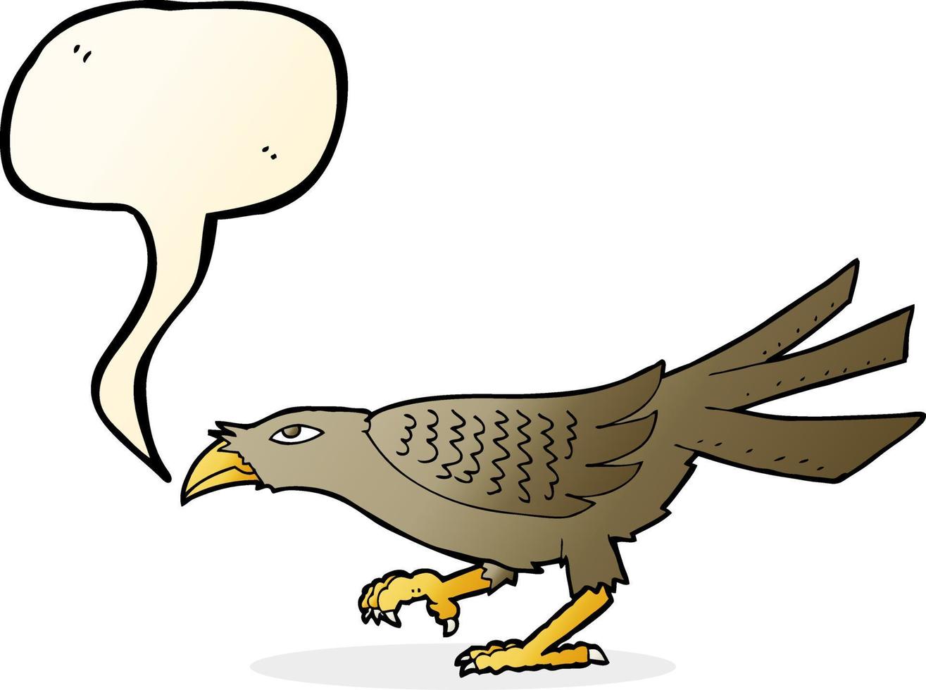 cartoon bird with speech bubble vector