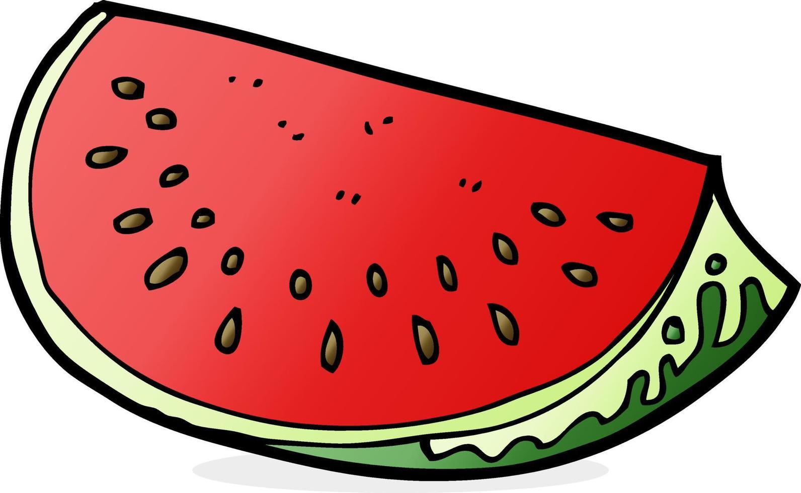 cartoon watermelon slice vector