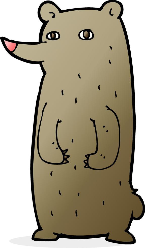 oso de dibujos animados divertido vector
