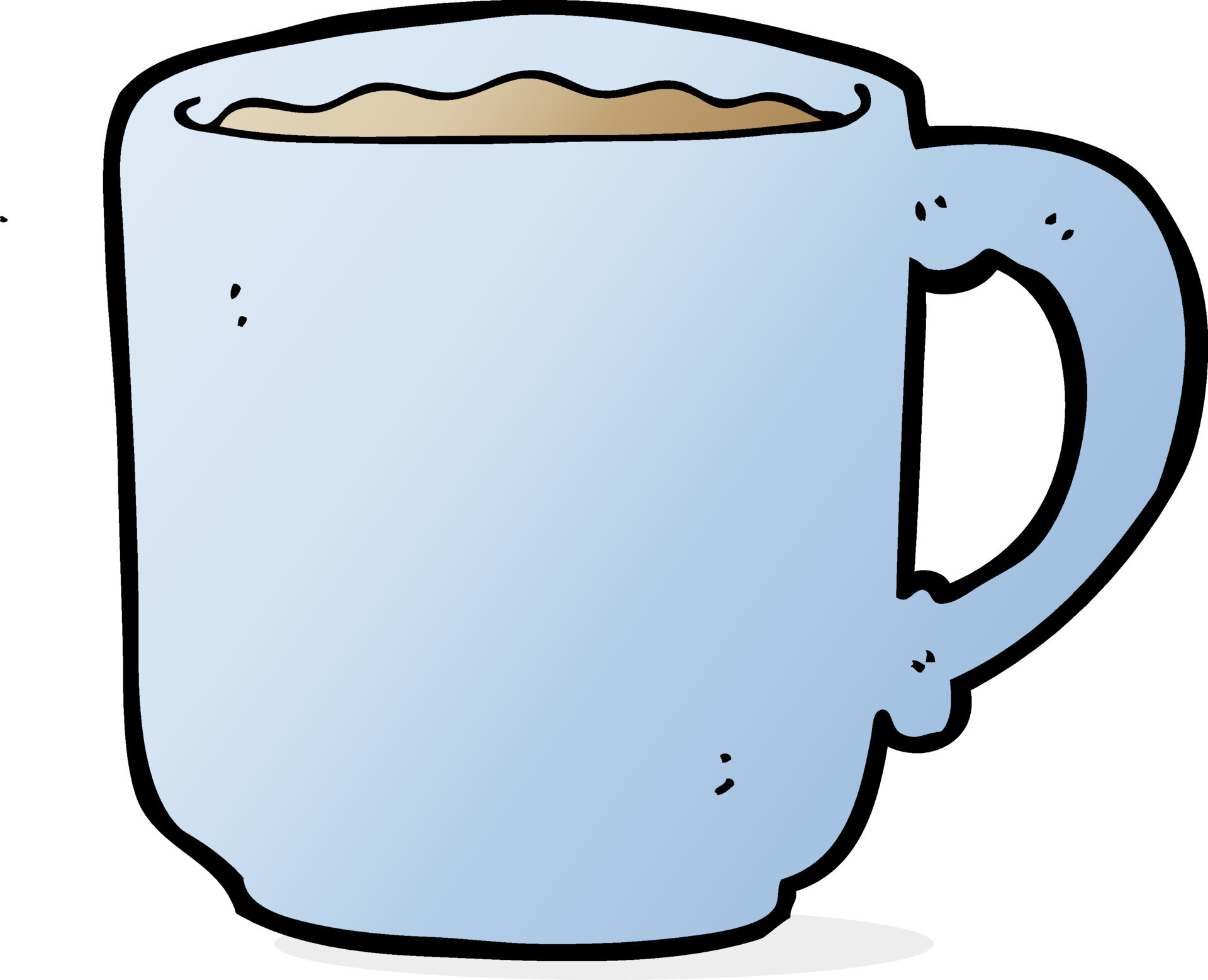 Taza de café fresco dibujos animados vector ilustración taza de