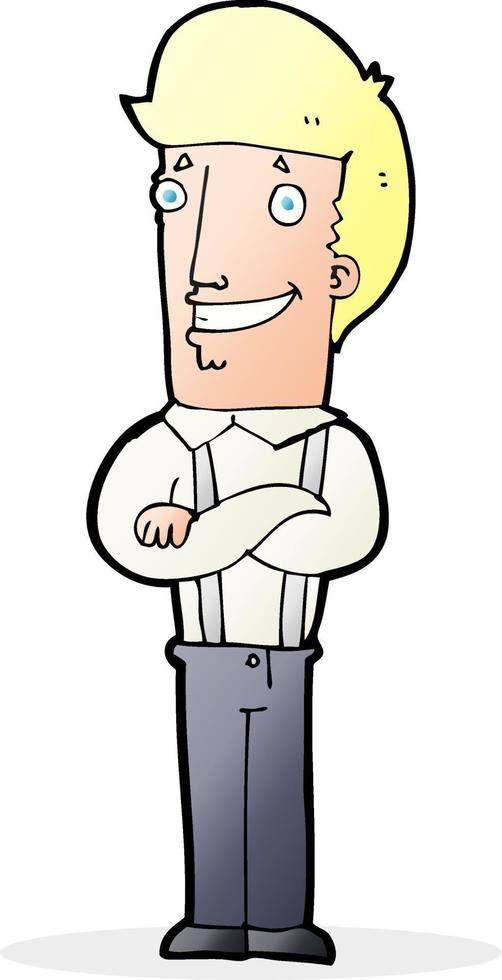 cartoon proud man 12312064 Vector Art at Vecteezy