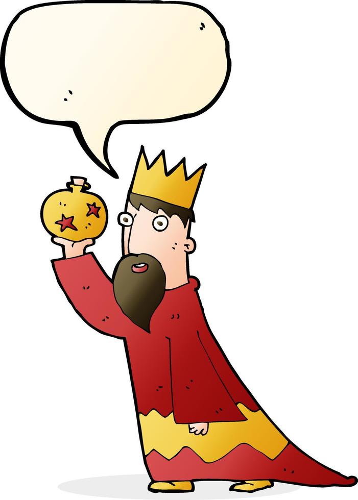 one of the three wise men with speech bubble vector