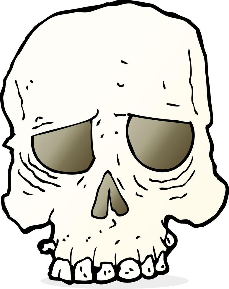 cartoon spooky skull vector