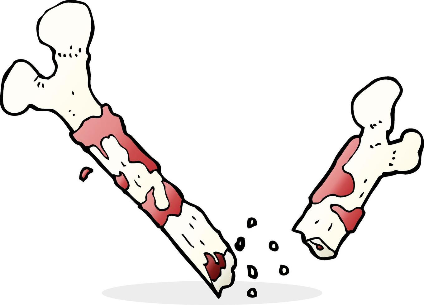 gross broken bone cartoon vector