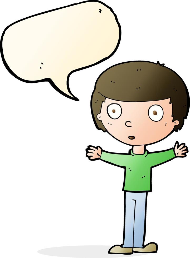 cartoon surprised man with speech bubble vector